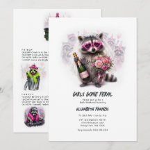 Girls Gone Feral Funny Racoon Bachelorette