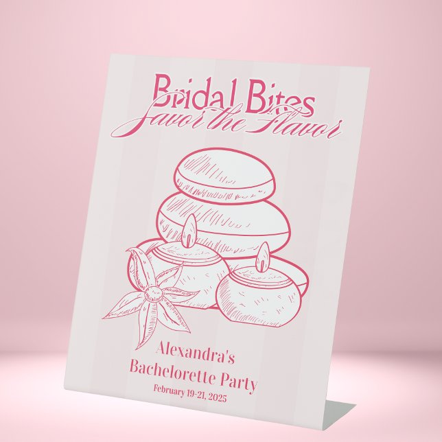 Girls Gone Mild Bachelorette Itinerary Pedestal Sign (Creator Uploaded)