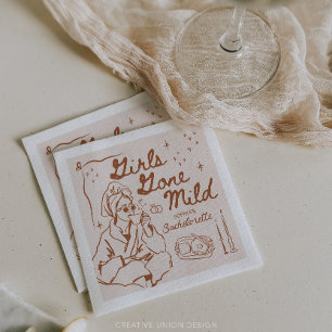 Girls Gone Mild Bachelorette Party Decor Napkin