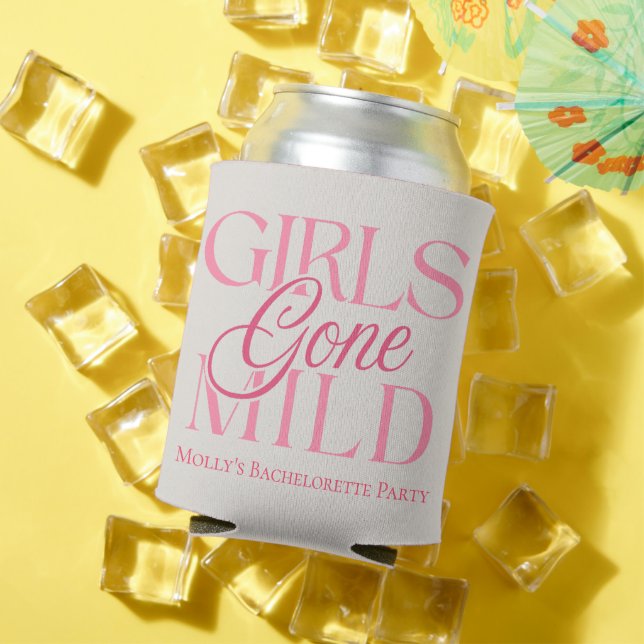 Girls Gone Mild – Custom Bachelorette Design Can Cooler (In Situ Summer)