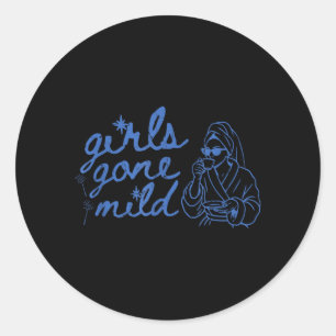 Girls Gone Mild Funny Bachelorette Spa Bach Classic Round Sticker