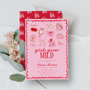 Girls Gone Mild Hand Drawn Bridal Shower Invitation