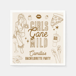 Girls Gone Mild Pajama Spa Bachelorette Party Napkin