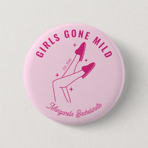 Girls Gone Mild Pink Spa Bachelorette 6 Cm Round Badge