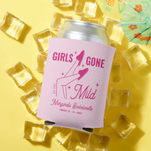 Girls Gone Mild Pink Spa Bachelorette Weekend Can Cooler