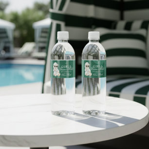 Girls Gone Mild Spa Bear Bachelorette Water Bottle Label