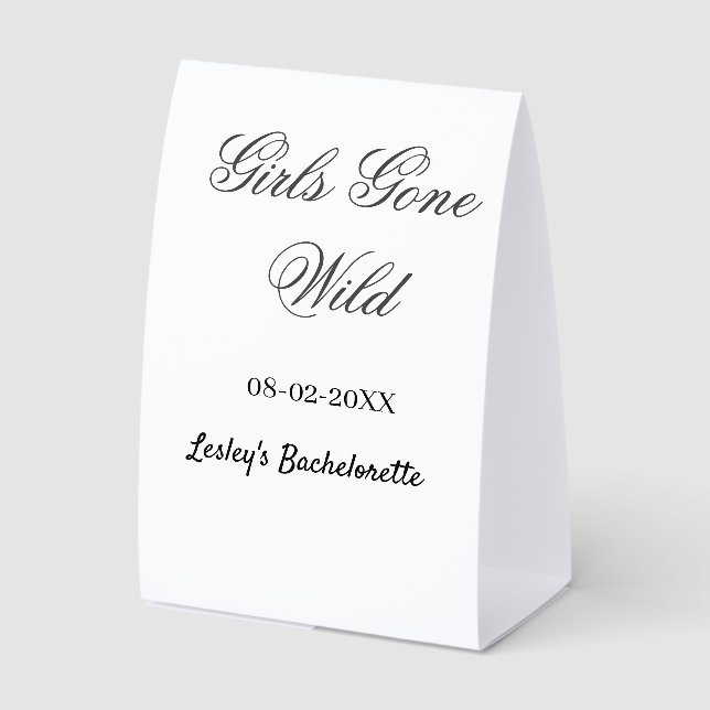 Girls Gone wild Bachelorette party name date bride (Front)