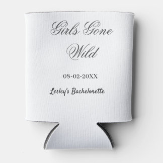 Girls Gone wild Bachelorette party name date bride Can Cooler
