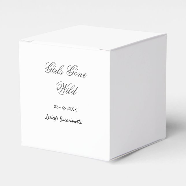 Girls Gone wild Bachelorette party name date bride Favour Box (Front Side)