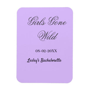 Girls Gone wild Bachelorette party name date bride Magnet