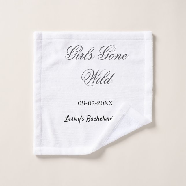 Girls Gone wild Bachelorette party name date bride Wash Cloth (Wash Cloth)