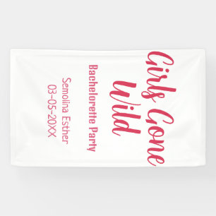 girls gone wild bachelorette party red name retro banner
