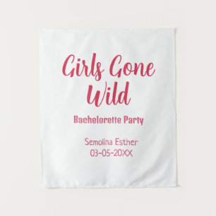 girls gone wild bachelorette party red name retro tapestry