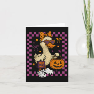 Girls Goose Halloween Spooky Goosey Silly Goose Pu Card