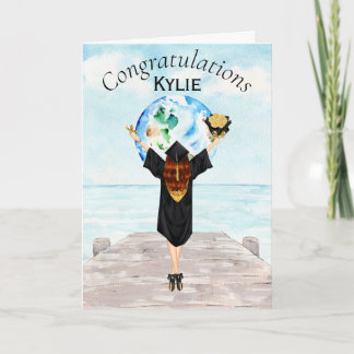 Girl's Graduation Congratulations Card