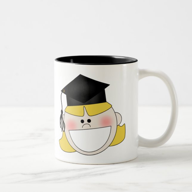 Girls Graduation T-shirts and Gifts Two-Tone Coffee Mug (Right)