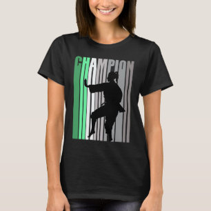 Girls Green Colours Karate Birthday Colourful Posi T-Shirt