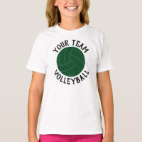 Girls' Green Volleyball Team, Player Name & Number