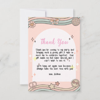 Girl's Groovy Thank You Card