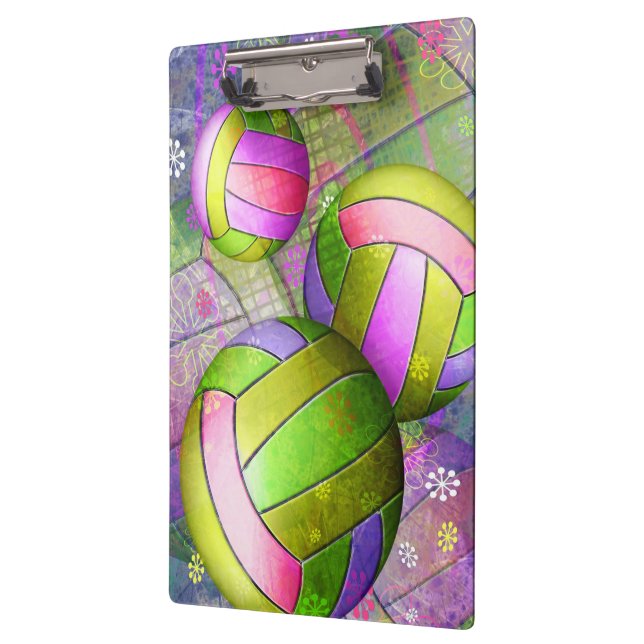 Girls' Grunge Volleyball Clipboard (Left)
