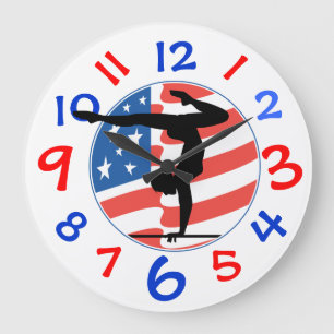 Girl's Gymnastic Clock