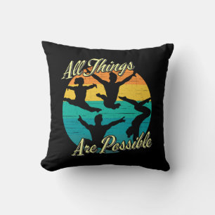 Girls Gymnastics - All Things are Possible Cushion