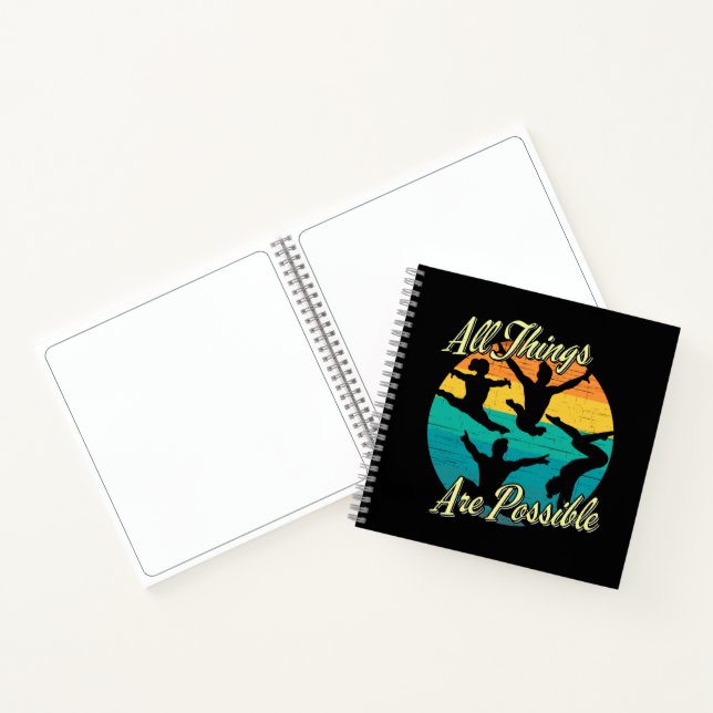Girls Gymnastics - All Things are Possible Notebook (Inside)