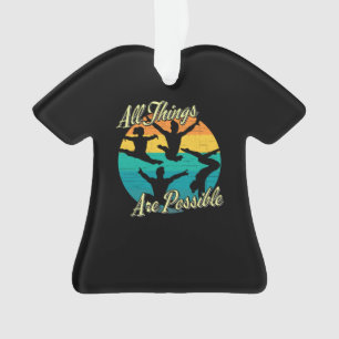 Girls Gymnastics - All Things are Possible Ornament