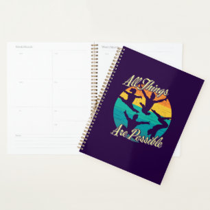 Girls Gymnastics - All Things are Possible Planner