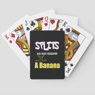 Girls Gymnastics Banana Splits Quote Playing Cards