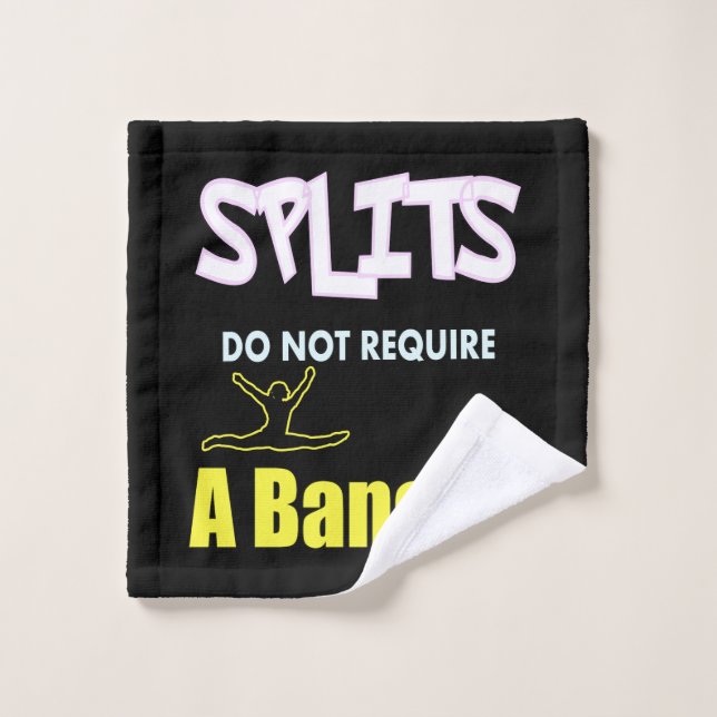Girls Gymnastics Banana Splits Quote Wash Cloth (Wash Cloth)
