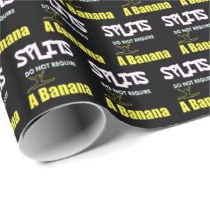 Girls Gymnastics Banana Splits Quote Wrapping Paper