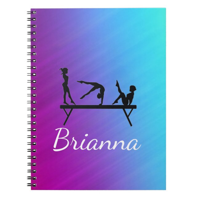Girls Gymnastics Beam Notebook (Front)
