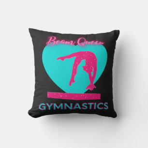Girls Gymnastics Beam Queen Double Sided Cushion