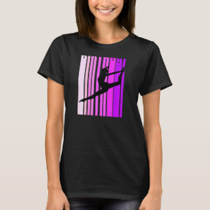 Girls Gymnastics Birthday Retro Pink Gymnast Women T-Shirt