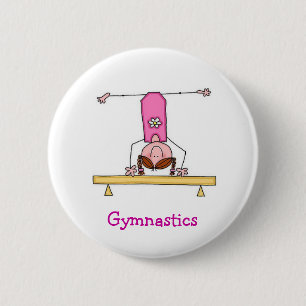Girls Gymnastics Button
