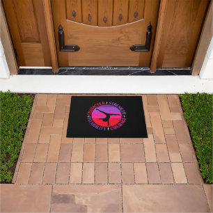 Girls Gymnastics Character Strength Courage Doormat