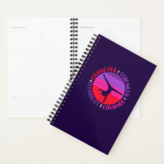 Girls Gymnastics Character Strength Courage Planner (Display)
