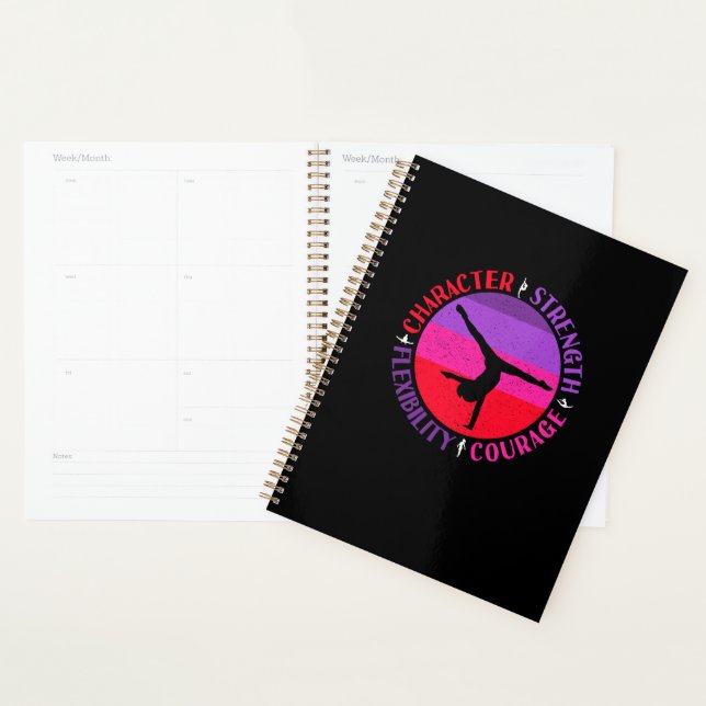 Girls Gymnastics Character Strength Courage Planner (Display)