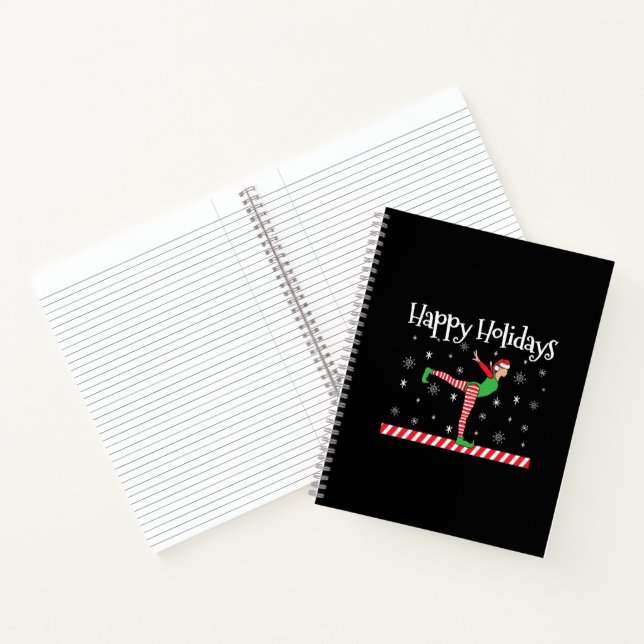 Girls Gymnastics Christmas Elf Notebook (Inside)