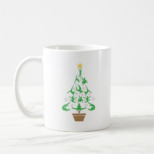 Girls Gymnastics Christmas Tree Coffee Mug