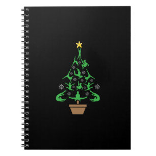 Girls Gymnastics Christmas Tree Notebook