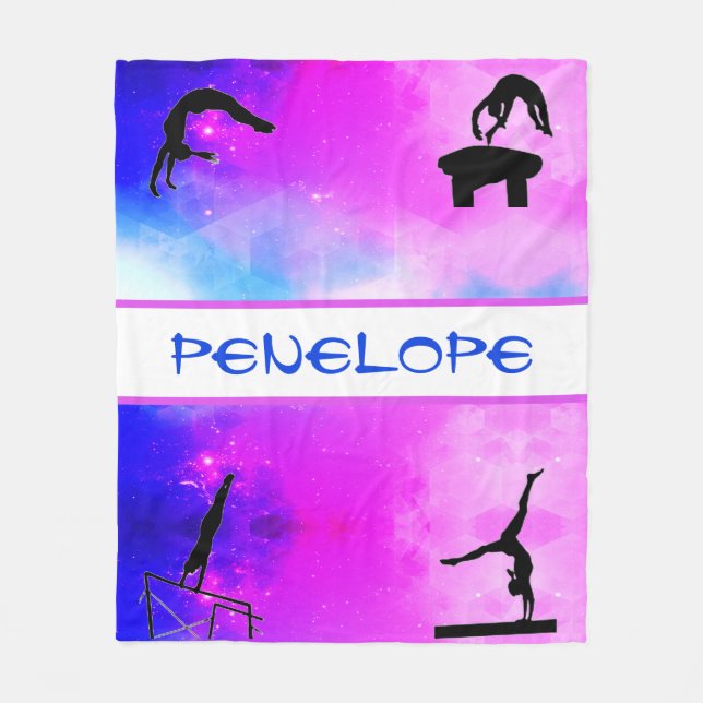 Girls Gymnastics Events Abstract Blanket (Front)