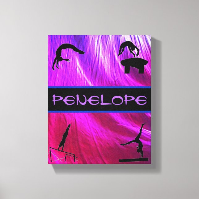Girls Gymnastics Events Abstract  Canvas Print (Front)