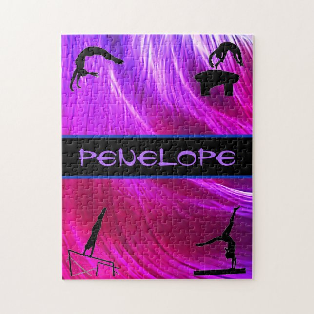Girls Gymnastics Events Abstract    Jigsaw Puzzle (Vertical)