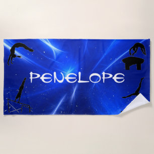 Girls Gymnastics Events Beach Towel