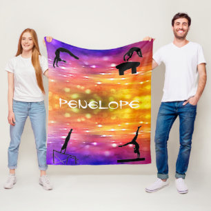 Girls Gymnastics Events Blanket Personalised