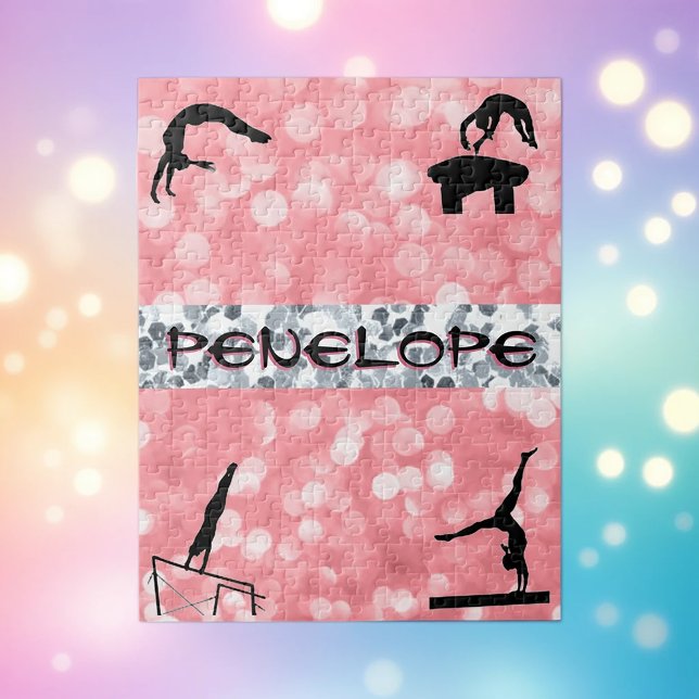 Girls Gymnastics Events Glitz and Glam Jigsaw Puzzle (Creator Uploaded)