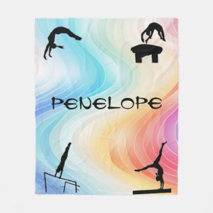Girls Gymnastics Events Sparkly Blanket