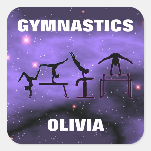 Girls Gymnastics Events Stickers (Front)